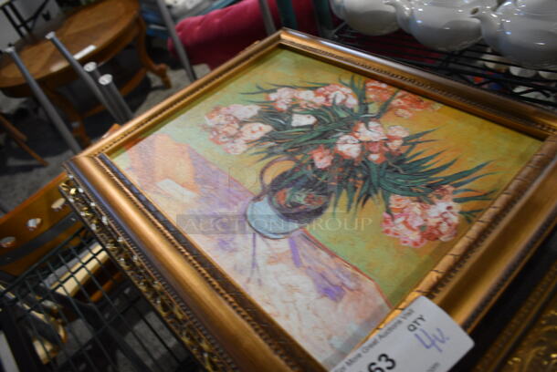 4 Various Framed Pictures Including Flowers and People. Includes 18x2x28. 4 Times Your Bid!  - Image 2 of 5