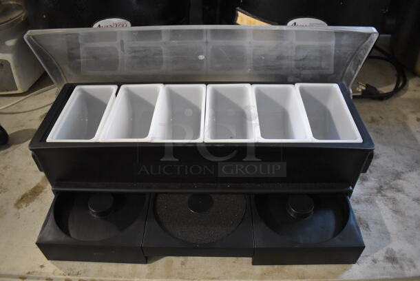 2 Black and Clear Poly Bar Topping Rails w/ Drop Ins and Built In Glass Rimmer. 20x7x6.5. 2 Times Your Bid! - Image 3 of 4