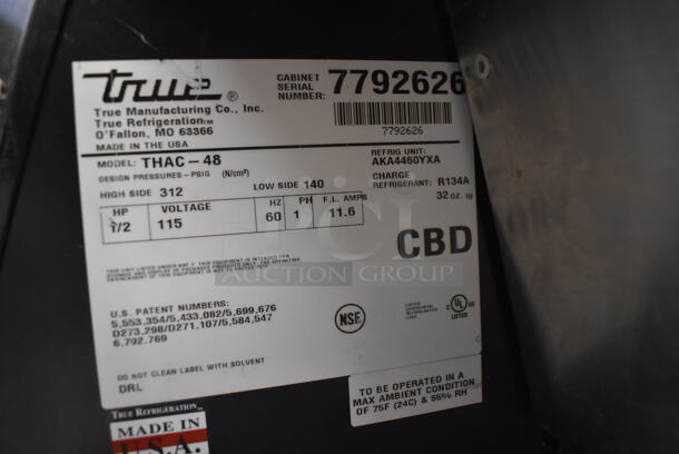 2013 True THAC-48 Stainless Steel Commercial Grab N Go Merchandiser. 115 Volts, 1 Phase. 48x31x46. Tested and Working! - Image 4 of 5