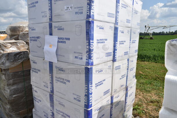 PALLET LOT of 30 BRAND NEW Boxes of AmerCare Royal PFC16N 16 oz Paper Food Containers. 30 Times Your Bid!  - Image 4 of 6