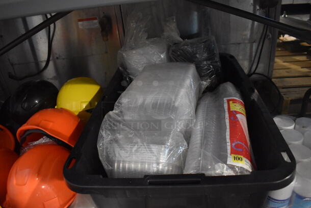 ALL ONE MONEY! Lot of Various Items Including 8 Helmets, Safety Vest, Safety Glasses and Lysol Disinfectant - Image 2 of 6