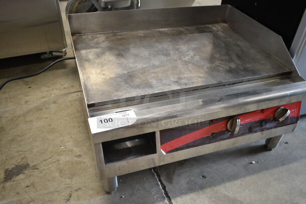 Avantco 177EG24N Stainless Steel Commercial Countertop Electric Powered Flat Top Griddle. 208/240 Volts, 1 Phase.  - Image 2 of 6