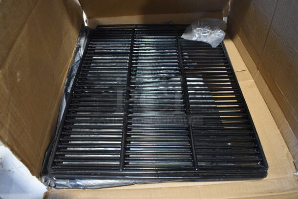 ALL ONE MONEY! Lot of 3 BRAND NEW IN BOX! Black Poly Coated Racks! 22x18x0.5, 24x18x0.5