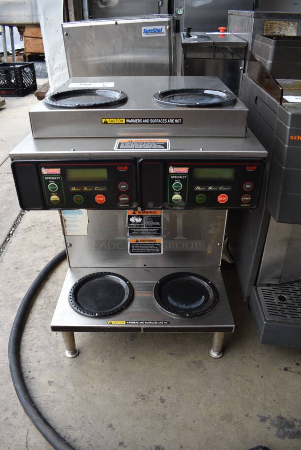 2016 Bunn Model AXIOM 2/2 TWIN Stainless Steel Commercial Countertop 4 Burner Coffee Machine. 120/208-240 Volts, 1 Phase. 16x18x23