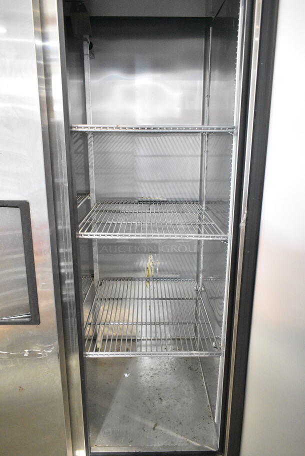 2021 True T-35-HC Stainless Steel Commercial 2 Door Reach In Cooler w/ Poly Coated Racks on Commercial Casters. 115 Volts, 1 Phase. Tested and Working! - Image 4 of 6