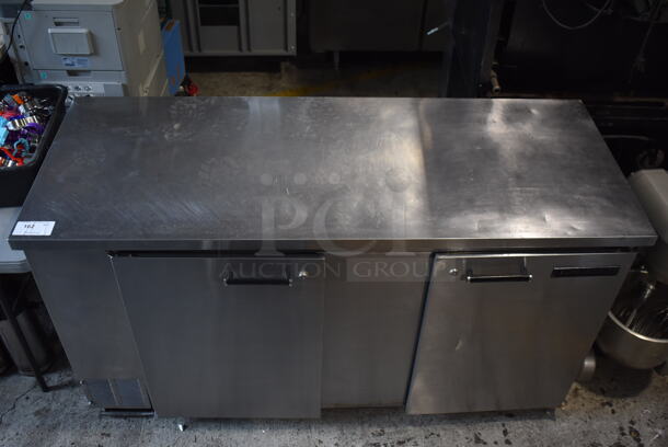 Beverage Air BB68 Stainless Steel Commercial 2 Door Back Bar Cooler. 115 Volts, 1 Phase. Cannot Test Due To Missing Power Cord