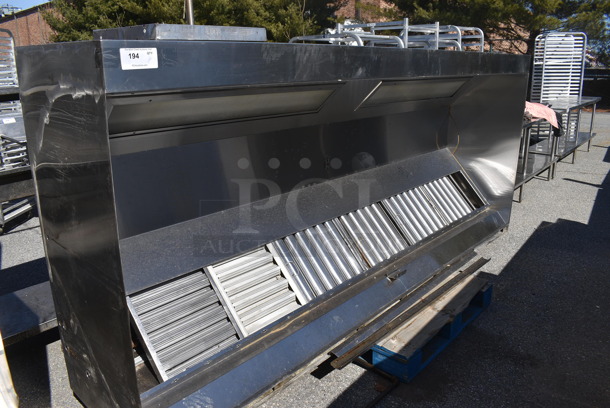10.5' Stainless Steel Commercial Return Air Grease Hood w/ Filters. 126x54x26 - Image 3 of 6