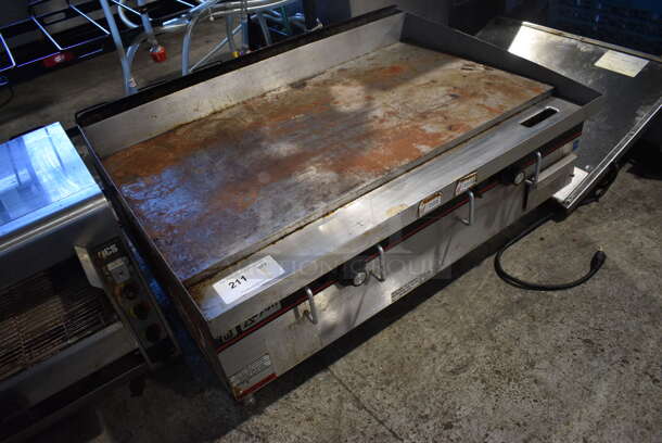 APW Wyott Stainless Steel Commercial Countertop Propane Gas Powered Flat Top Griddle. 36x26x17 - Image 4 of 5