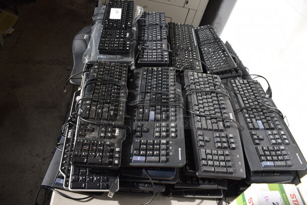 ALL ONE MONEY! Lot of 39 Various Keyboards. Includes 18x6x2 - Image 2 of 7
