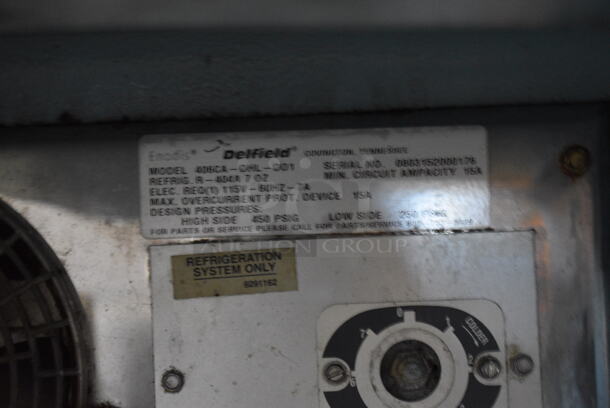 Delfield 406CA-DHL-DD1 Stainless Steel Commercial Single Door Undercounter Cooler on Commercial Casters. 115 Volts, 1 Phase. 27x28x32. Tested and Working! - Image 5 of 5