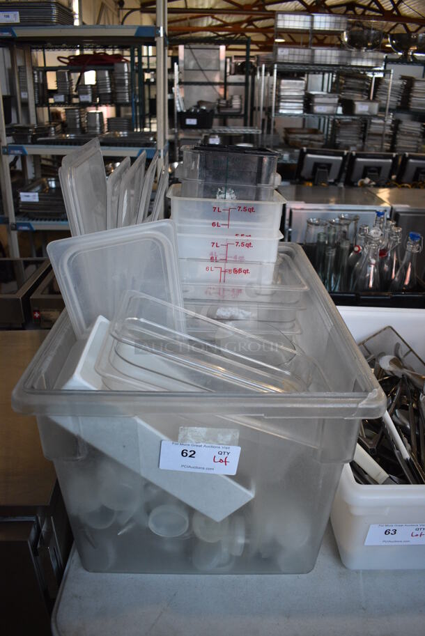 ALL ONE MONEY! Lot of Various Poly Bins and Lids! 18x26x15