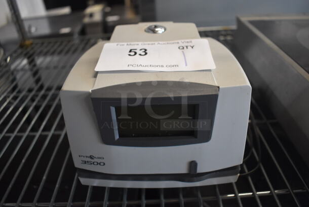 Pyramid 3500 Countertop Time Clock. 6.5x7x6.5 - Image 1 of 4