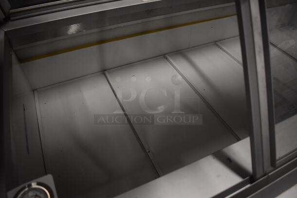 Hussmann GIM-6 Metal Commercial Floor Style Freezer Merchandiser. 115 Volts, 1 Phase. 73x40x51. Cannot Test - Unit Needs New Power Cord - Image 3 of 7
