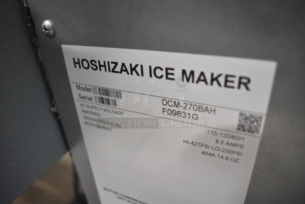 2016 Hoshizaki DCM-270BAH Stainless Steel Commercial Ice Maker and Water Dispenser. 115-120 Volts, 1 Phase.  - Image 5 of 5