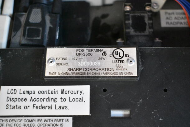 2 Sharp UP-3500 POS Monitor. 2 Times Your Bid!  - Image 6 of 9