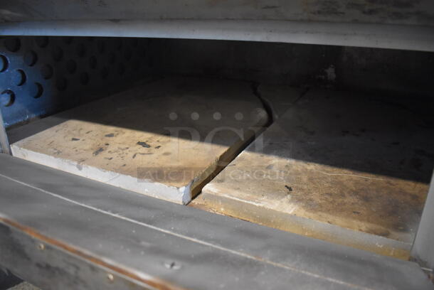 2 Bakers Pride D125 Stainless Steel Commercial Natural Gas Powered Single Deck Pizza Oven w/ Cooking Stones on Metal Legs. 125,000 BTU. 65.5x43x70. 2 Times Your Bid! - Image 5 of 10