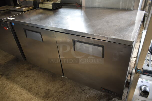 2011  True TUC-60 ENERGY STAR Stainless Steel Commercial 2 Door Undercounter Cooler on Commercial Casters. 115 Volts, 1 Phase. Tested and Powers On But Does Not Get Cold - Image 1 of 6