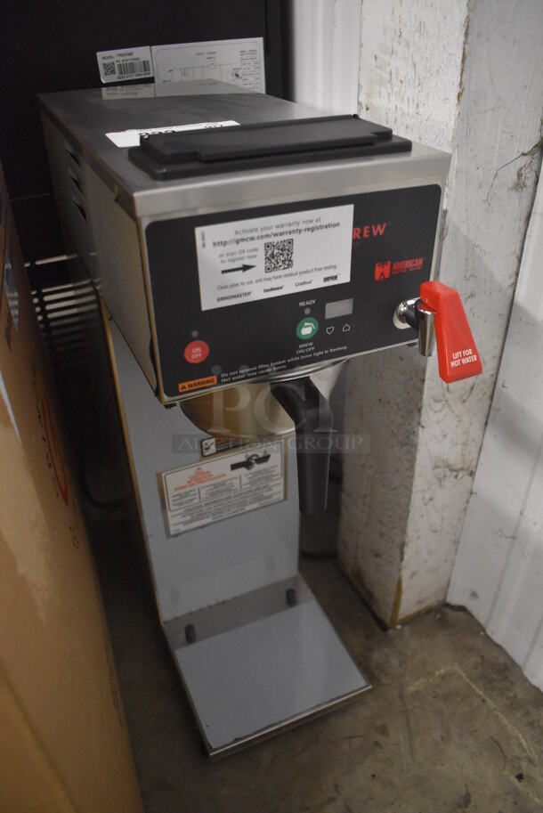 BRAND NEW IN BOX! Grindmaster B-SAP Stainless Steel Commercial Countertop Coffee Machine w/ Hot Water Dispenser, Metal Brew Basket. 120 Volts, 1 Phase. 8.5x20x27. Tested and Working! - Image 2 of 5