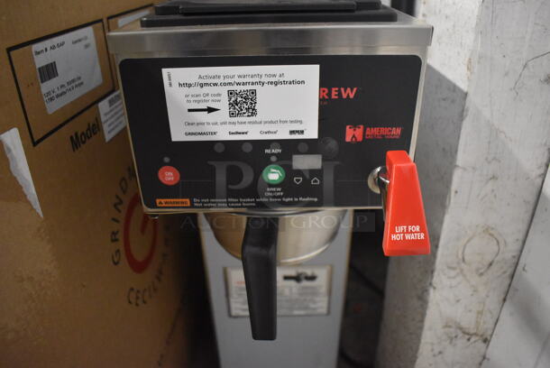 BRAND NEW IN BOX! Grindmaster B-SAP Stainless Steel Commercial Countertop Coffee Machine w/ Hot Water Dispenser, Metal Brew Basket and Poly Pitcher. 120 Volts, 1 Phase. 8.5x20x27. Tested and Working! - Image 8 of 8