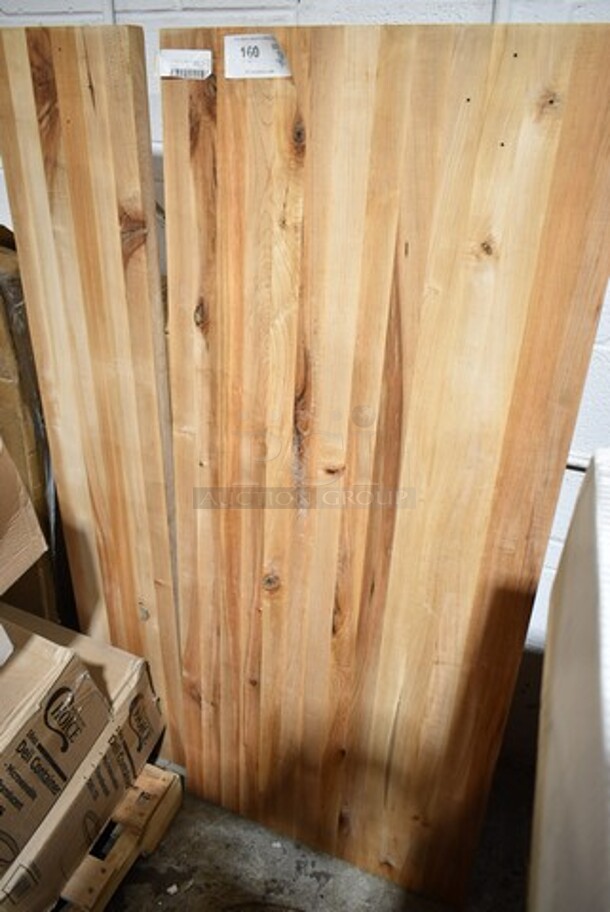 2 BRAND NEW SCRATCH AND DENT! Regency Butcher Block Tabletops Including 456036WT-O. 2 Times Your Bid!
