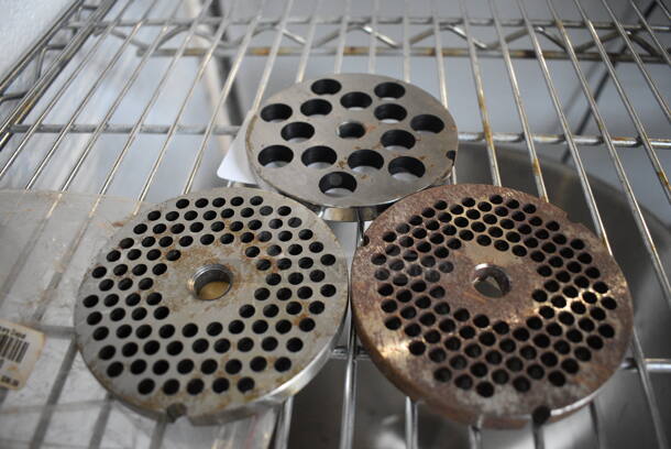 3 Metal Meat Grinder Plates. 4x4x0.5. 3 Times Your Bid! - Image 4 of 4