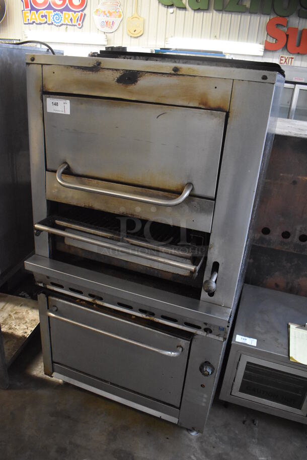 Stainless Steel Commercial Floor Style Gas Powered Vertical Upright Broiler. 36x37x69 - Image 2 of 6