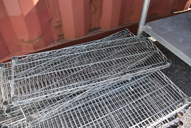 ALL ONE MONEY! Lot of 9 Chrome Finish Metro Style Shelves. 36x12x1.5 - Image 4 of 5