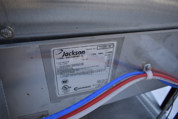2011 Jackson CONSERVER XL-E Stainless Steel Commercial Straight Pass Through Dishwasher. 115 Volts, 1 Phase. - Image 6 of 10
