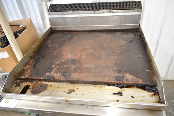 Garland Stainless Steel Commercial Natural Gas Powered Flat Top Griddle w/ Oven.  - Image 4 of 6