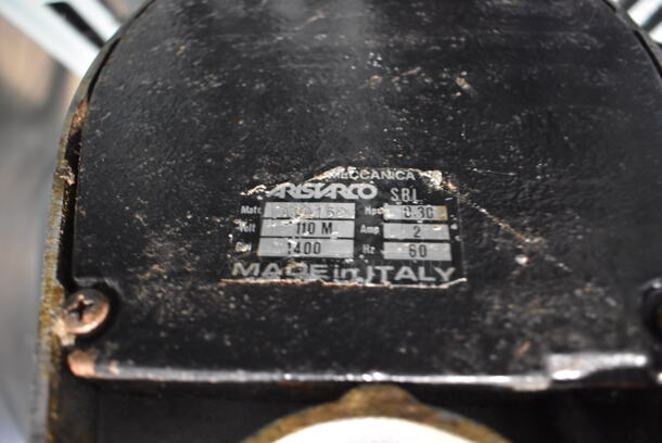 Aristarco Metal Commercial Countertop Espresso Bean Grinder w/ Hopper. 110 Volts, 1 Phase. 7x14x20. Tested and Working! - Image 8 of 8