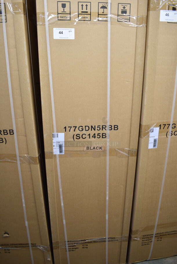 BRAND NEW! Galaxy 177GDN5RBB Metal Commercial Single Door Reach In Cooler Merchandiser w/ Poly Coated Racks and LED Lighting. 110-120 Volts, 1 Phase. - Image 2 of 3