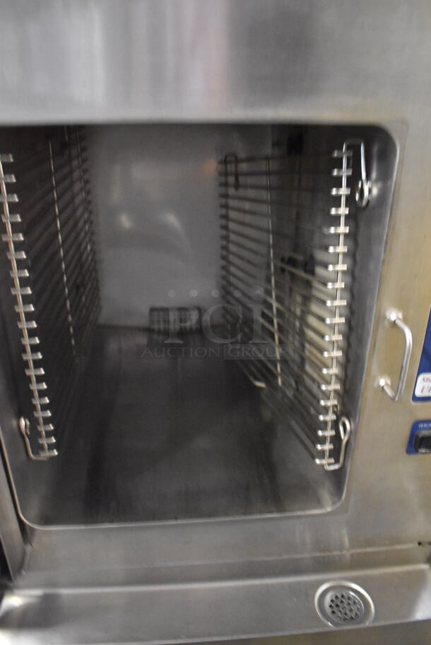 Cleveland 24CEA10 Commercial Stainless Steel Convection Steamer Cabinet With Pan Racks On Galvanized Legs. 480V, 3 Phase.  - Image 5 of 6