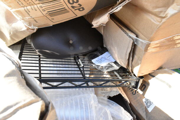 23 BRAND NEW Boxes Including 500LFLAT Choice Clear Flat Lid with Straw Slot - 9, 12, 16, 20, and 24 oz. - 1000/Case, Solo 626TS Clear Flat Lid with Straw Slot - 1000/Case, 127SB32COMBO Choice 32 oz. Clear Plastic Salad Bowl with Lid - 150/Case, 433BR10513C Choice 10" x 5" x 13" Natural Kraft Paper Customizable Shopping Bag with Handles - 250/Case, 50HT1 White Foam Hinged Lid Container, 500CC32P Choice Heavy Duty 32 oz. Pedestal Heavy Weight Clear PET Plastic Cold Cup - 500/Case. 23 Times Your Bid!  - Image 12 of 12