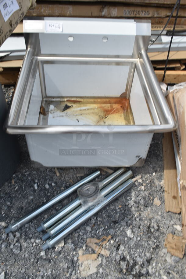 BRAND NEW SCRATCH AND DENT! Steelton 522CS12424 29 1/2" 18-Gauge Stainless Steel One Compartment Commercial Sink without Drainboard - 24" x 24" x 12" Bowl - Image 2 of 5
