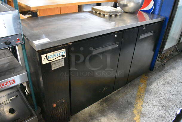 Avantco 178UBB3 Metal Commercial 2 Door Back Bar Cooler. 115 Volts, 1 Phase. 69x28x36.5. Tested and Working!