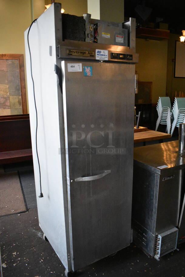 Beverage Air EF24-1AS Stainless Steel Commercial Single Door Reach In Cooler on Commercial Casters. BUYER MUST REMOVE. 115 Volts, 1 Phase. 25.5x34x84. Item Was in Working Condition on Last Day of Business. (Susquehanna Ale House) - Image 2 of 5