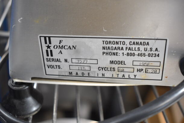 Omcan 195F Stainless Steel Commercial Countertop Meat Slicer. 115 Volts, 1 Phase. Tested and Working!  - Image 6 of 6