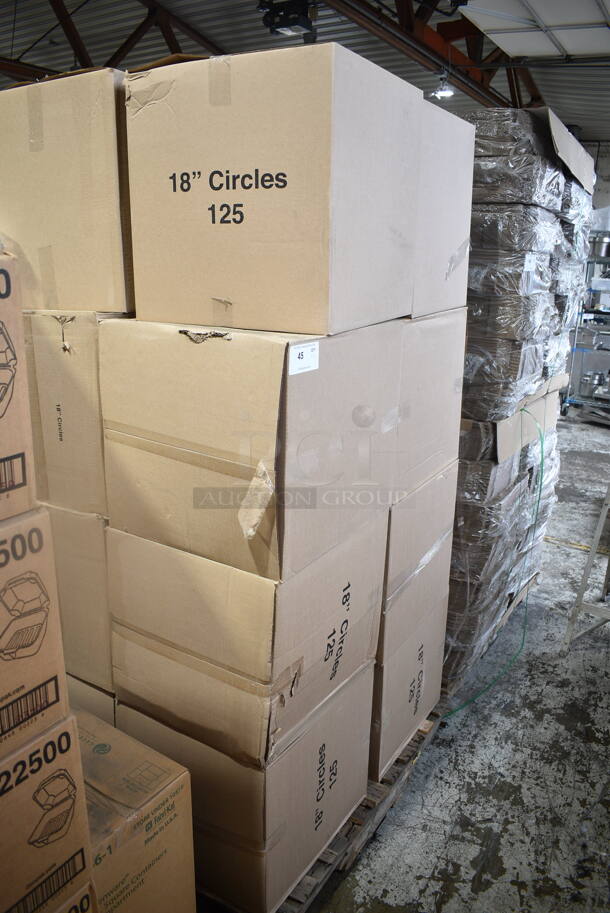 PALLET LOT of 16 BRAND NEW Boxes of 18" Corrugated Circles. 16 Times Your Bid!  - Image 3 of 4