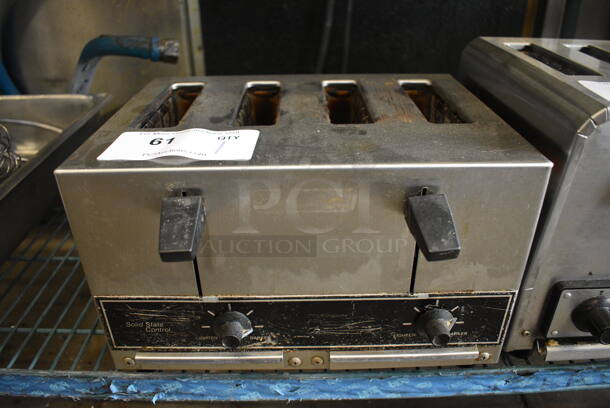 Hobart Model ET-2775 Stainless Steel Commercial Countertop 4 Slot Toaster. 208 Volts, 1 Phase. 12.5x9.5x7.5