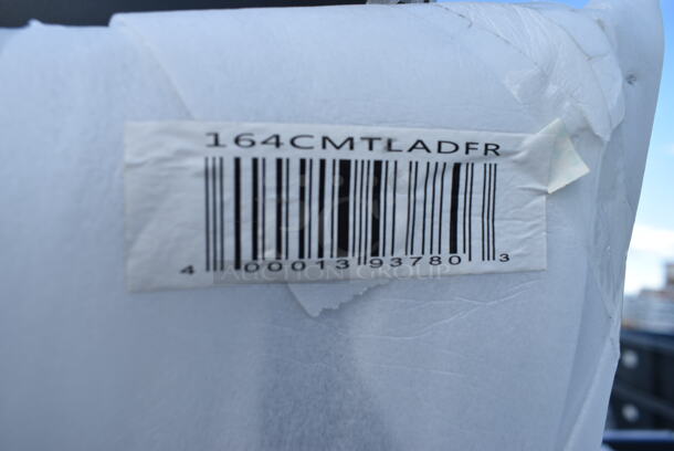 12 BRAND NEW SCRATCH AND DENT! Lancaster Table & Seating 164CMTLADFR Black Metal Dining Height Chair Frame w/ Ladder Back. No Cushions. 12 Times Your Bid! - Image 6 of 6