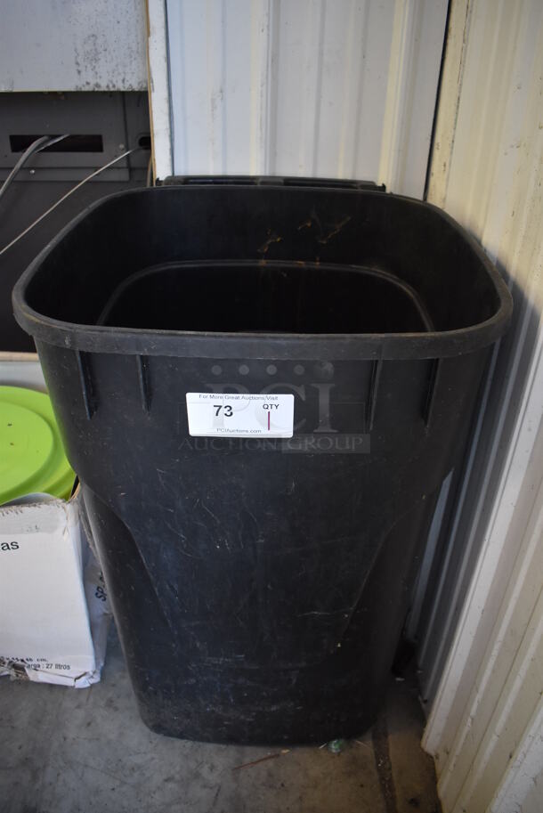 Black Poly Trash Can. 21x25x31