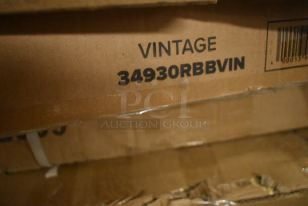 BRAND NEW SCRATCH AND DENT! Regency 34930RBBVIN 30" Round Wood Butcher Block Table Top with Vintage Finish - Image 2 of 3