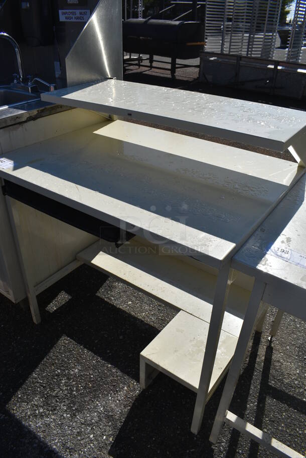 Metal Counter w/ Partial Over Shelf and Partial Under Shelf. 34x26x38.5 - Image 2 of 4