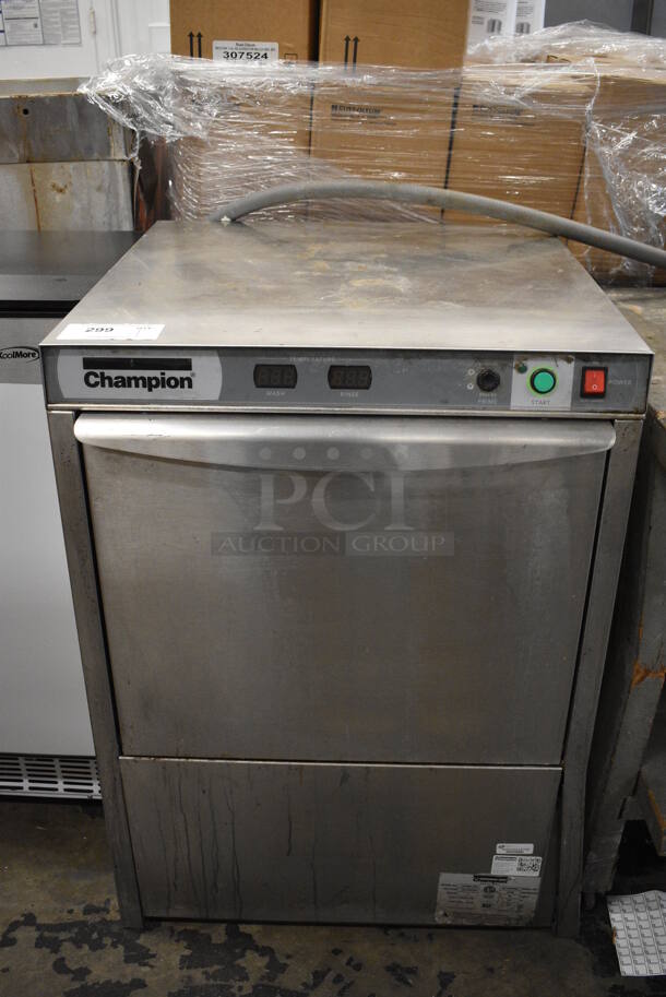 Champion Model UH130B M4 Stainless Steel Commercial Undercounter Dishwasher. 120-208/230 Volts, 1 Phase. 24x24x34