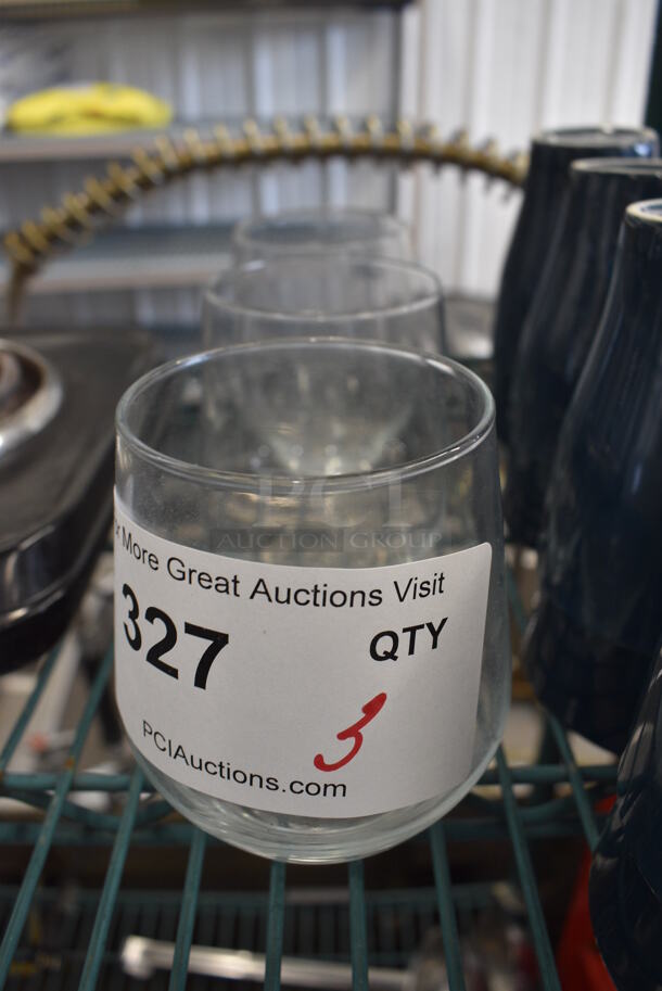 3 Beverage Glasses. 3.5x3.5x4.5. 3 MRCTB - Image 1 of 3