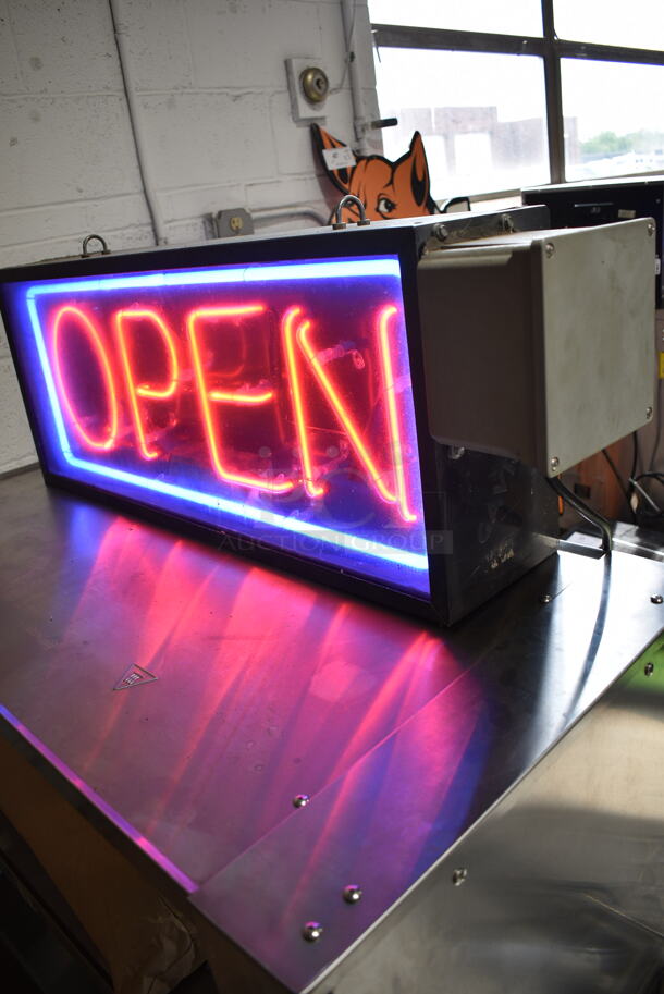 Light Up Neon Open Sign. Buyer Must Pick Up - We Will Not Ship This Item. Tested and Working! - Image 4 of 5