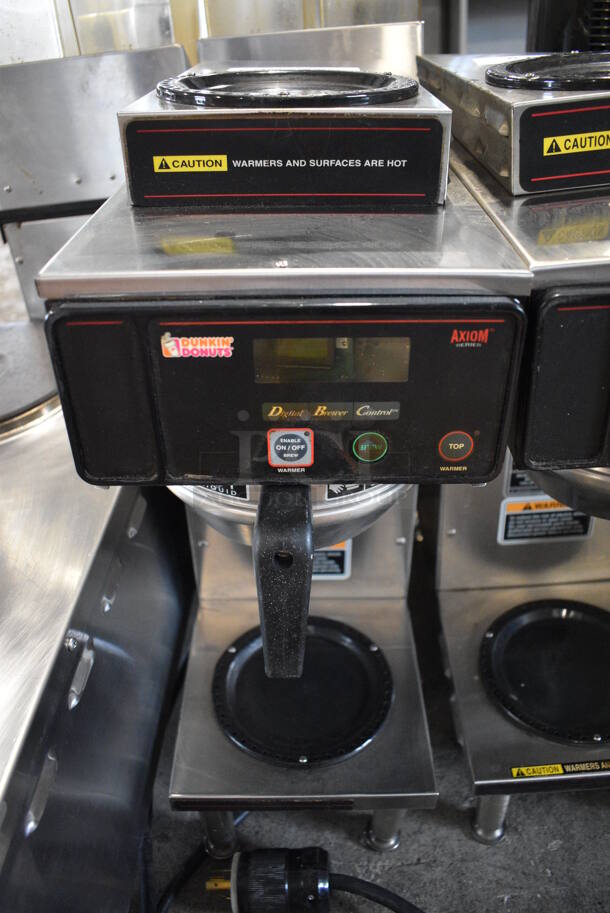 Bunn Model AXIOM-35-2 Stainless Steel Commercial Countertop 2 Burner Coffee Machine w/ Metal Brew Basket. 120/208-240 Volts, 1 Phase. 8x18x24 - Image 1 of 5