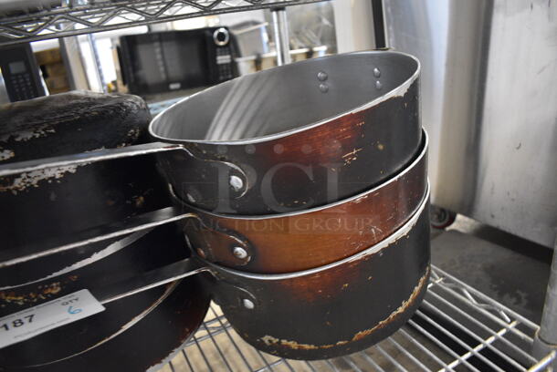 6 Metal Sauce Pans. 24x11x6. 6 Times Your Bid! - Image 2 of 3