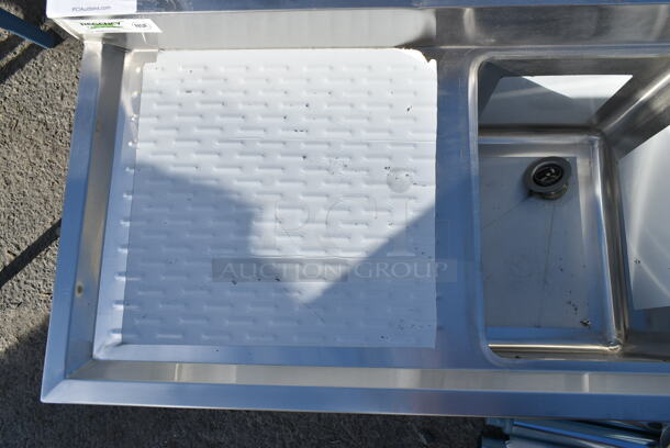 BRAND NEW SCRATCH AND DENT! Regency 600B31014219 Stainless Steel 3 Bowl Underbar Sink with Two Large Drainboards. Bays 10x14x10. Drain Boards 17.5x14.5 - Image 6 of 7