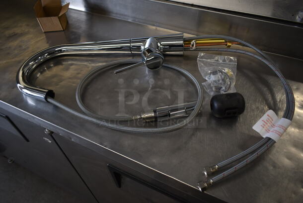 BRAND NEW SCRATCH AND DENT! Chrome Finish Faucet. - Image 1 of 10